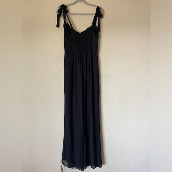 NWT Reformation Alfred Black Jumpsuit Wide Leg Size 10 - Picture 8 of 11